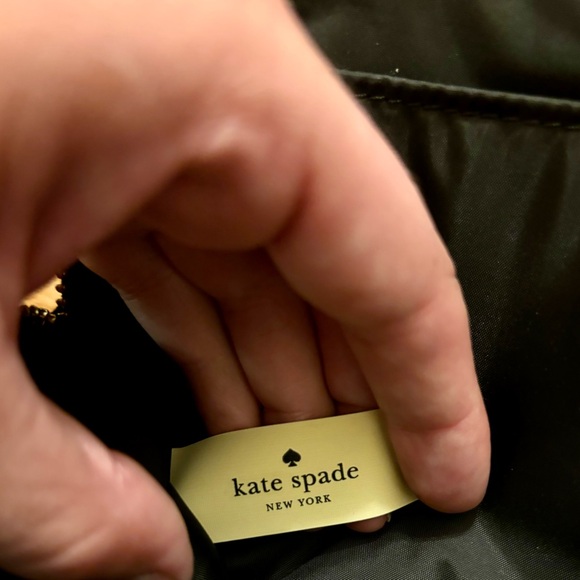 NWOT Kate Spade Velvet Clutch Could be cosmetic bag Ruffles Gold hardware NEW - Picture 2 of 16